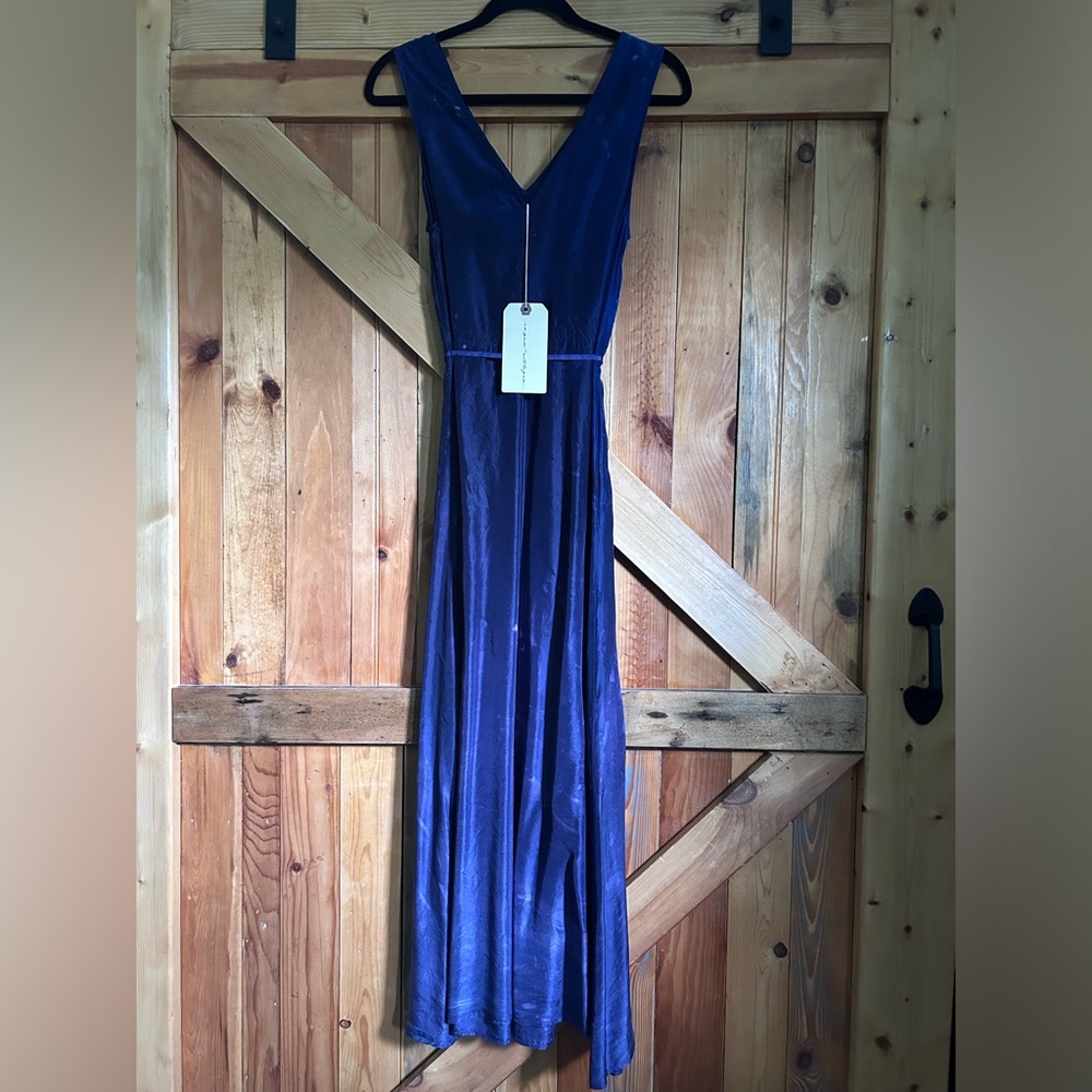 NWT Raquel Allegra Midnight Silk Ada Tank Dress Small / US 4 - Picture 5 of 6
